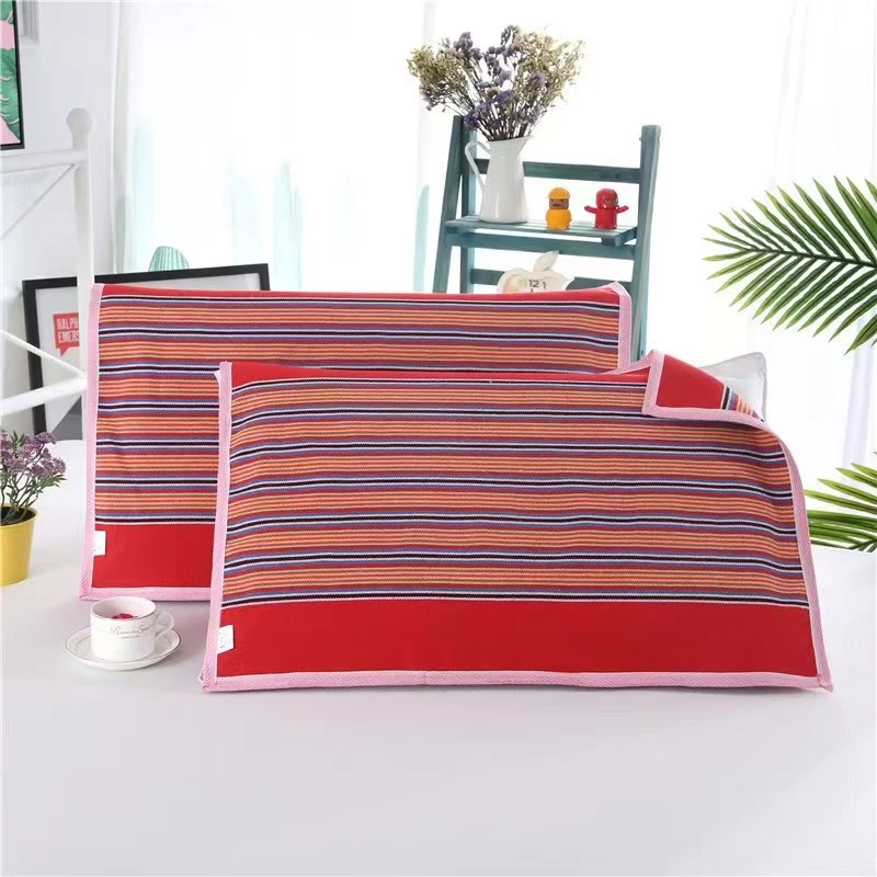 新款老粗布枕巾加厚透气一对装老粗布枕巾