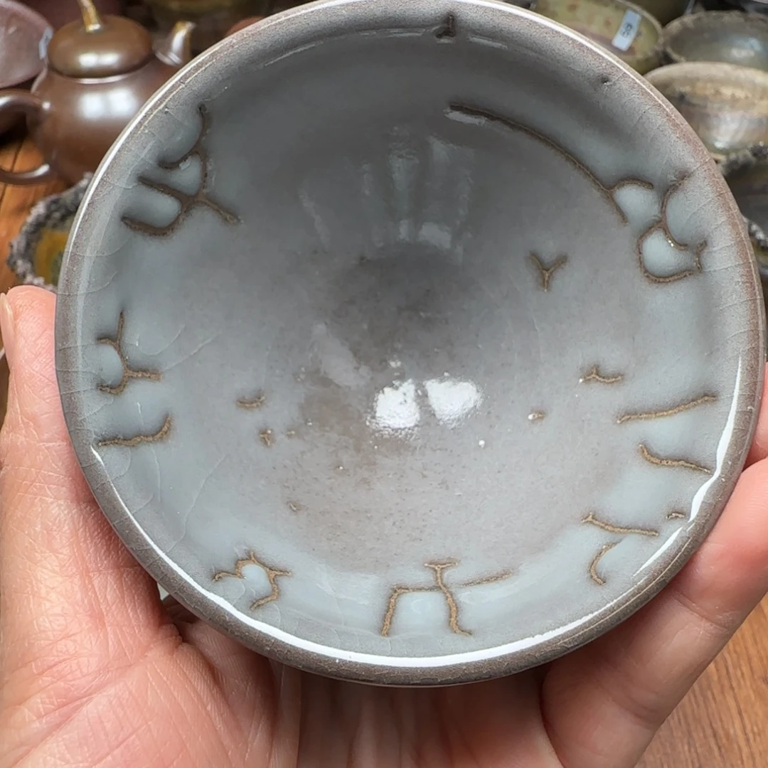 柴烧建盏茶盏茶杯90