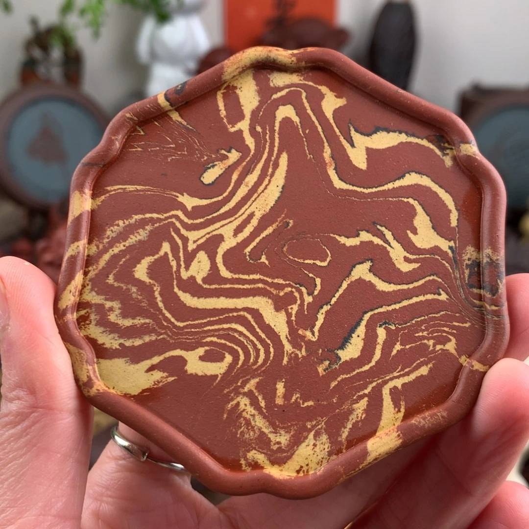 紫砂茶宠绞泥杯垫