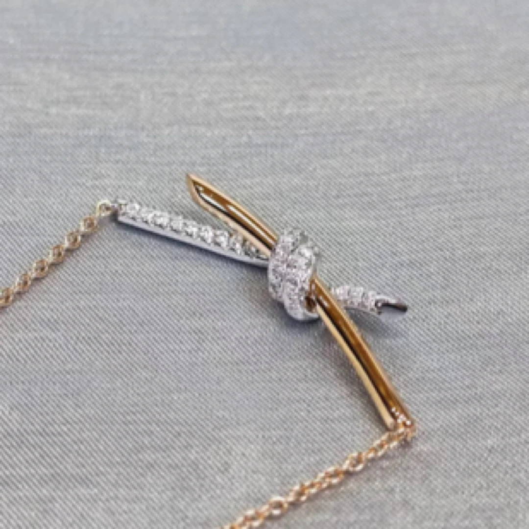 链子925银 米禾高级定制  打结拼色项链x167x168