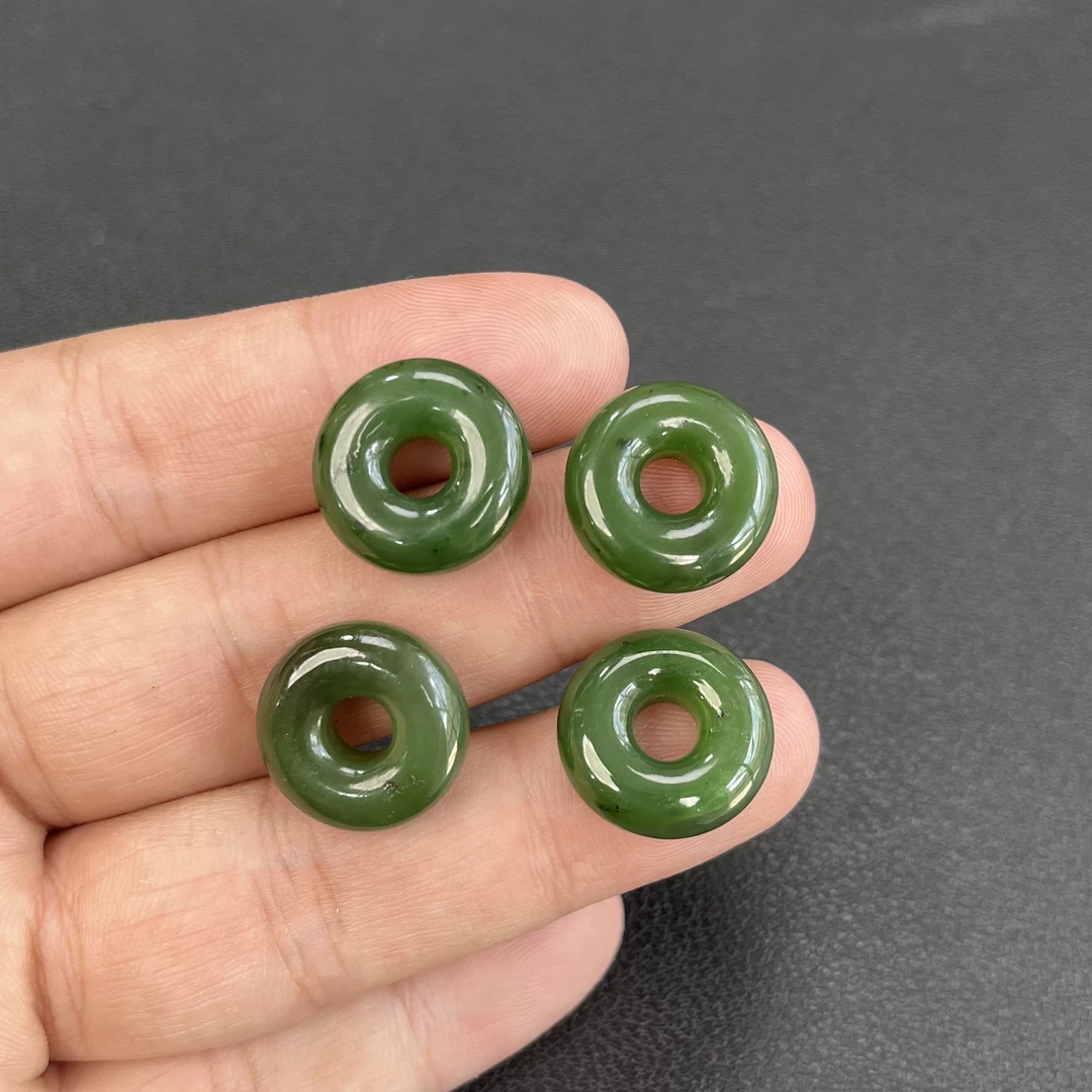 【源石珠宝】和田玉碧玉甜甜圈多样性发一