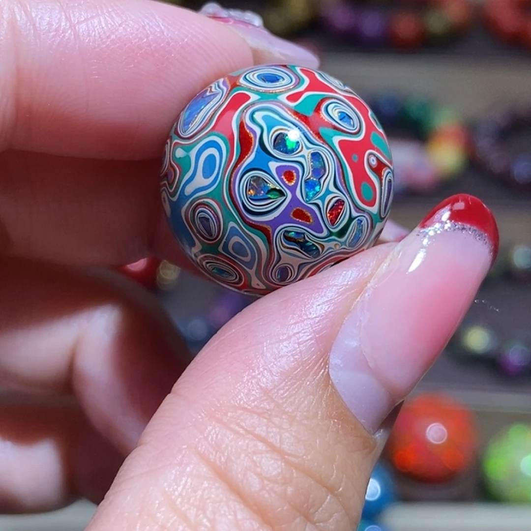 大漆珠2.0蓝红千层欧