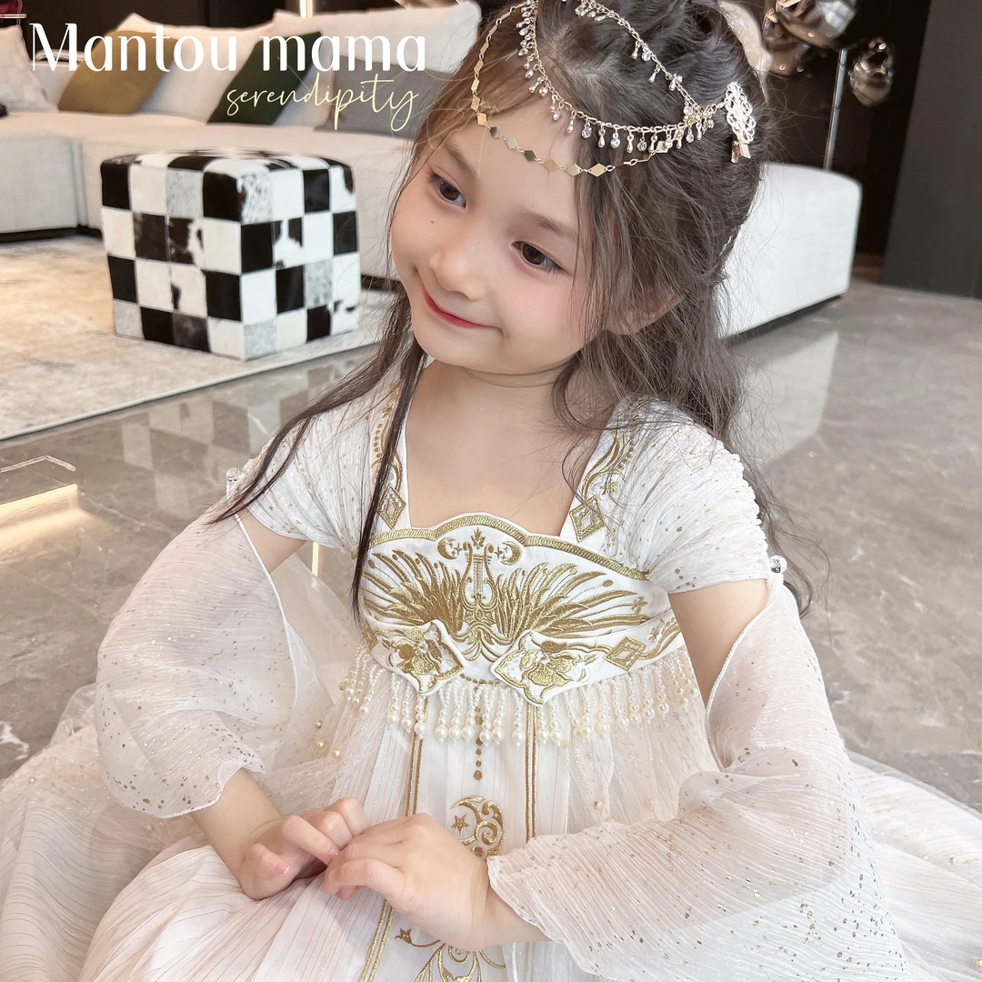 【Mt studio】【现货】国风刺绣重工仙女裙夏季女童连衣裙