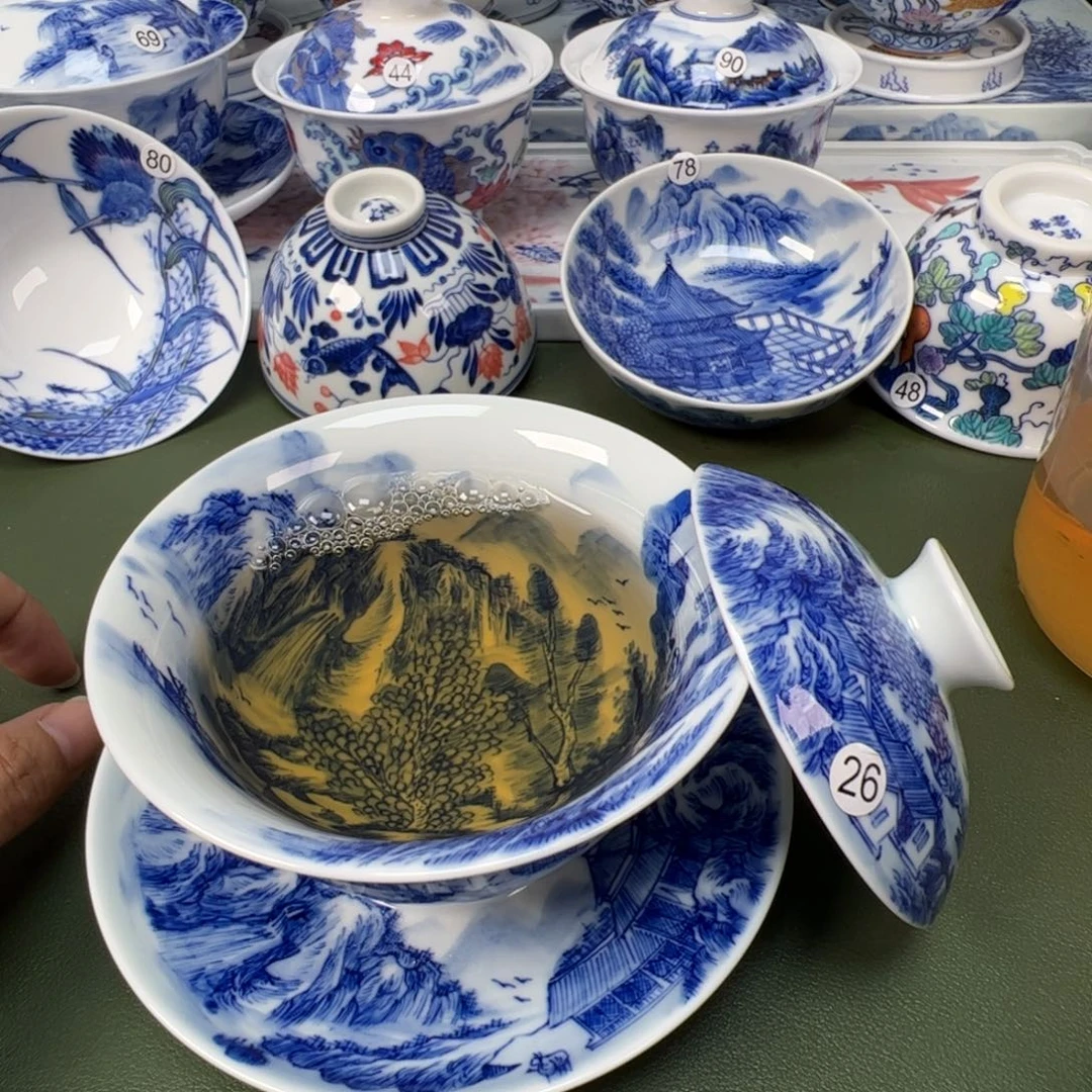 陶瓷景德镇纯手工纯手绘茶具木木26