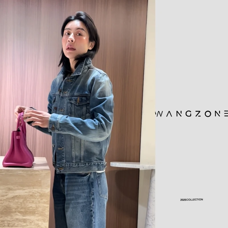 WANG ZONE｜早春新款克*心同源高定制夹克牛仔外套