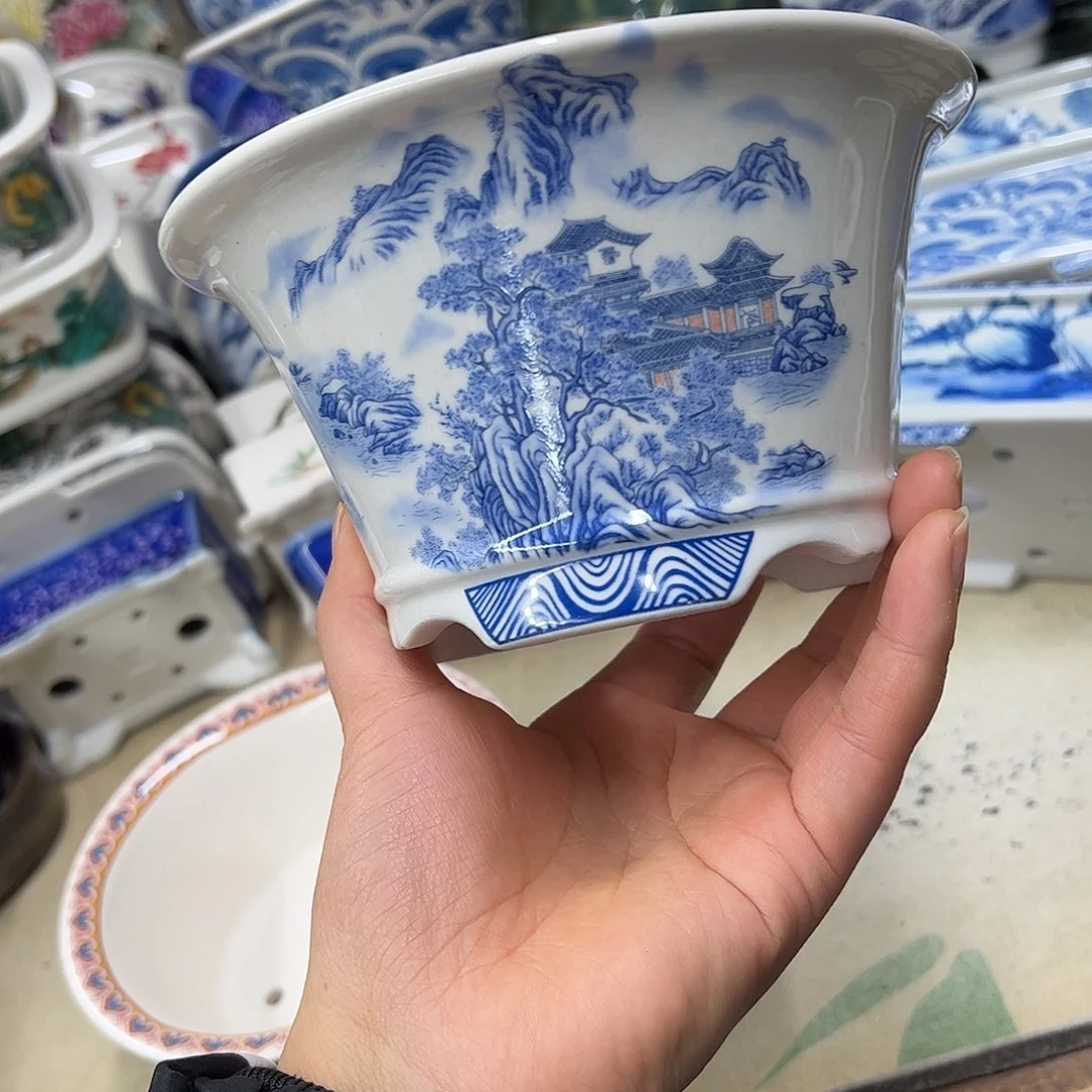 紫砂花盆514号瑕疵15/8cm