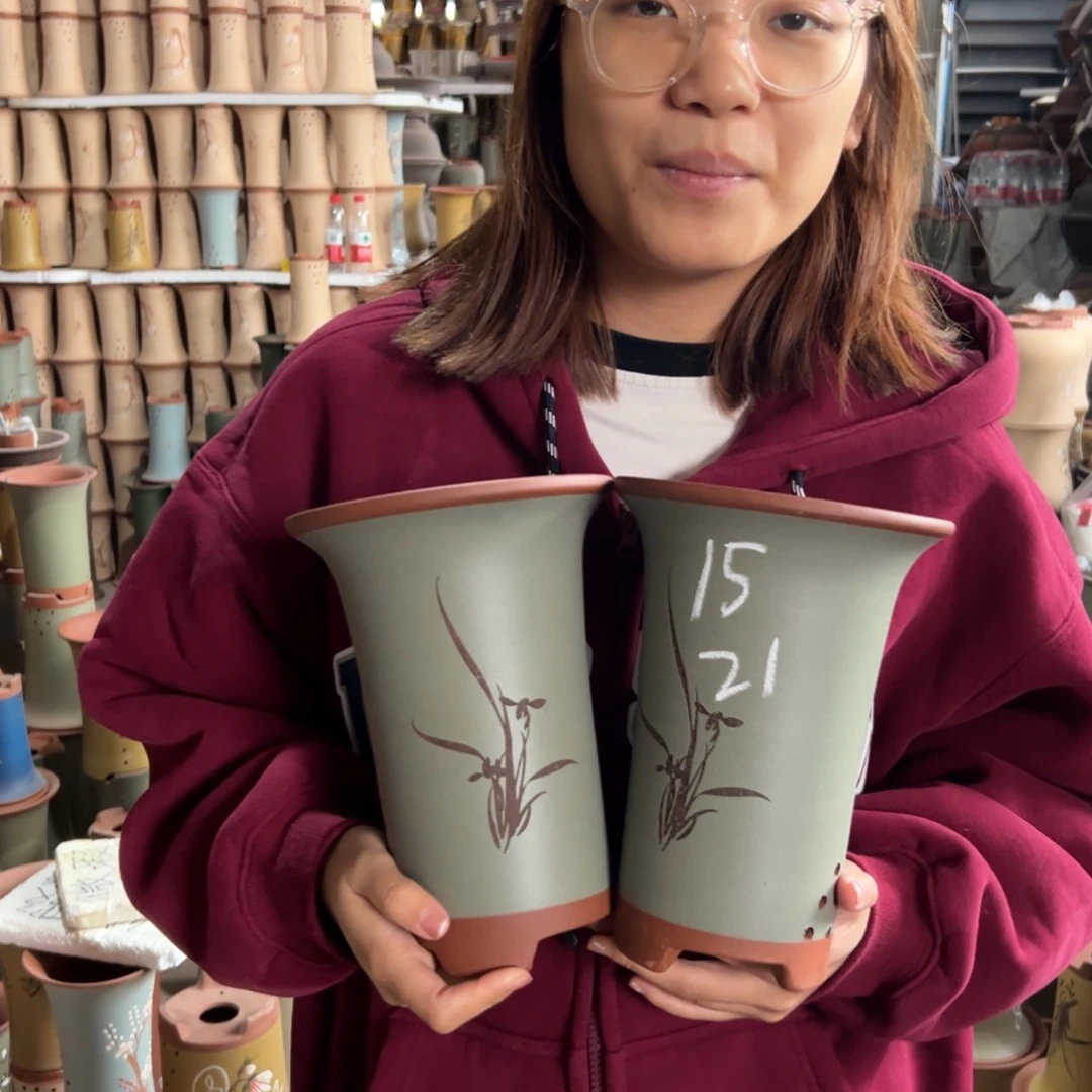 宜兴川阁紫砂花盆