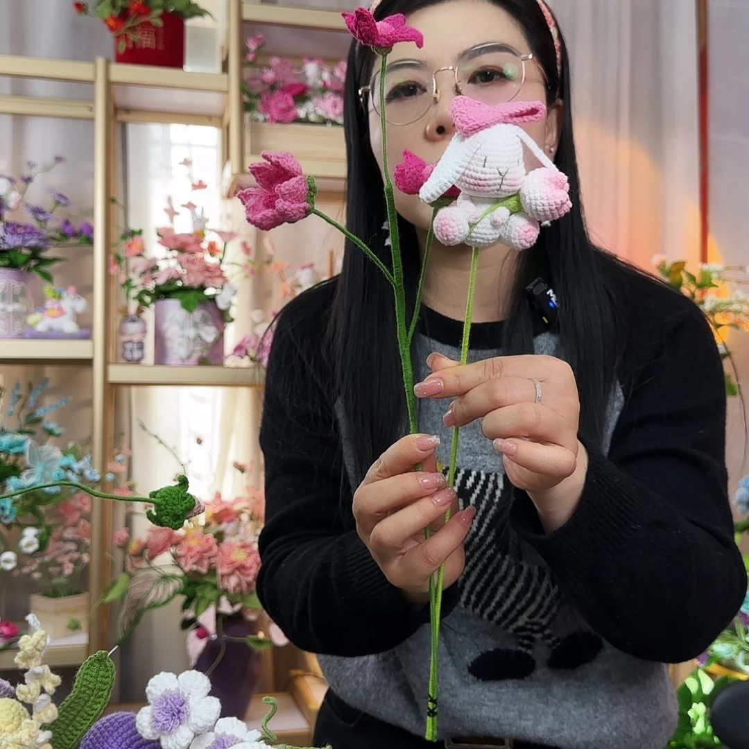纯手工钩织钩织花束