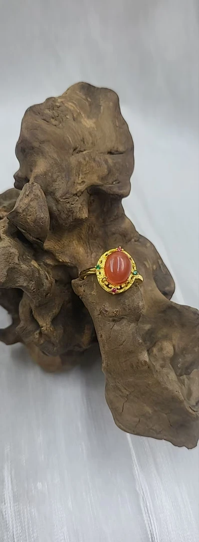 保山南红戒指男女同款-7号盒