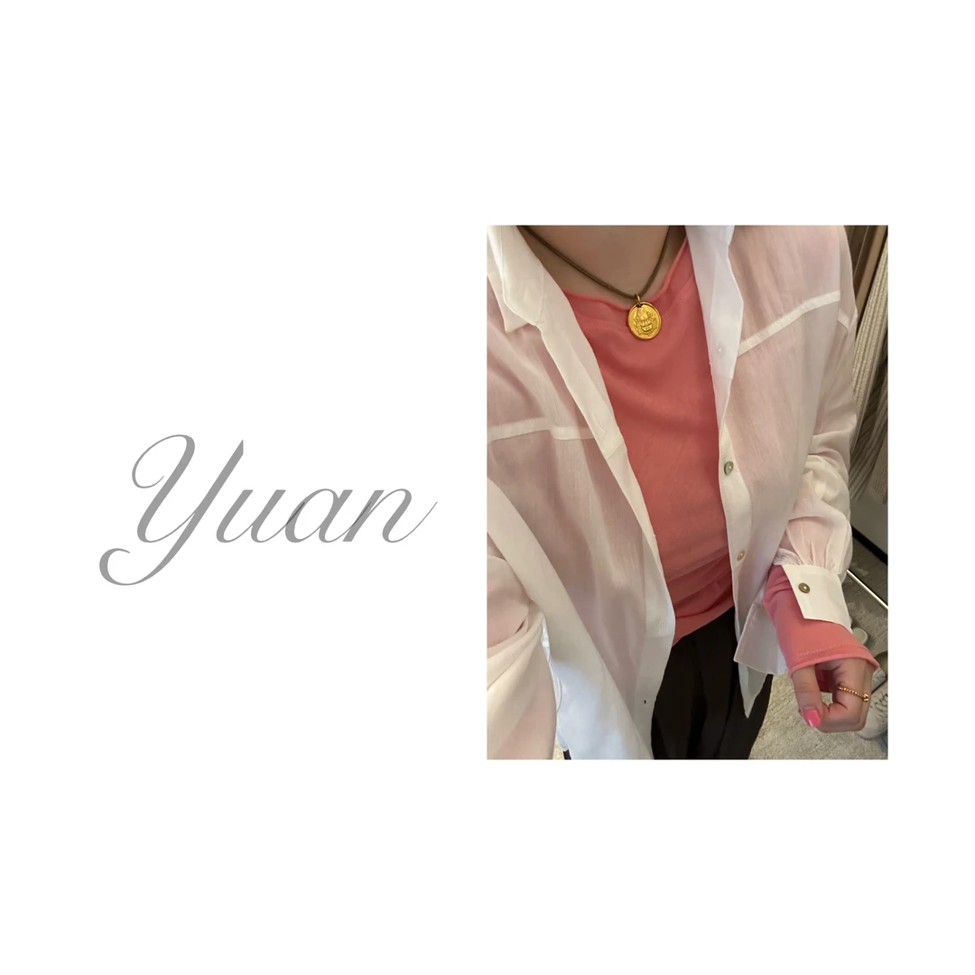 【媛媛家】夏日麻料防嗮衬衫 腰部抽绳设计 时尚百搭