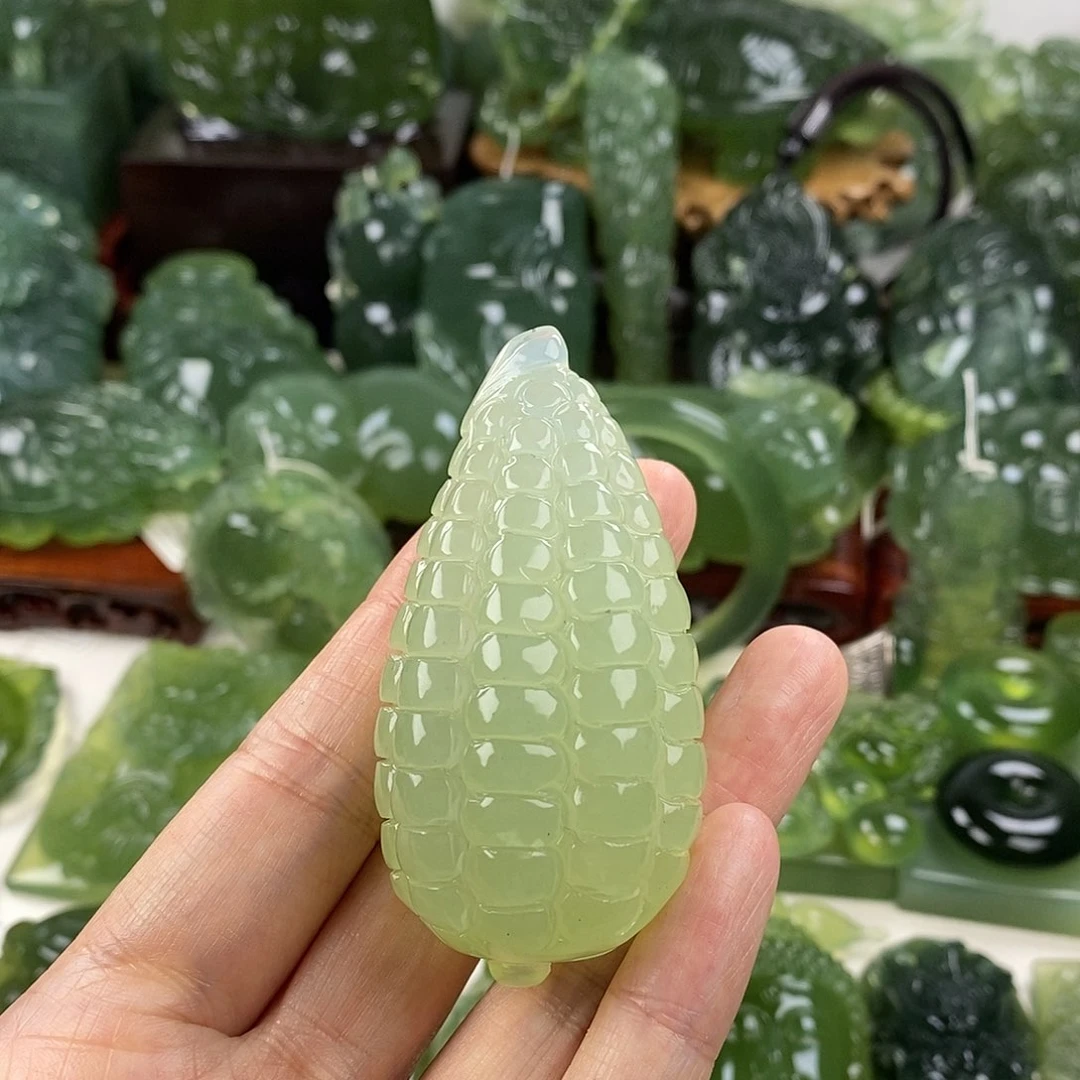岫玉未镶嵌手把件手把件