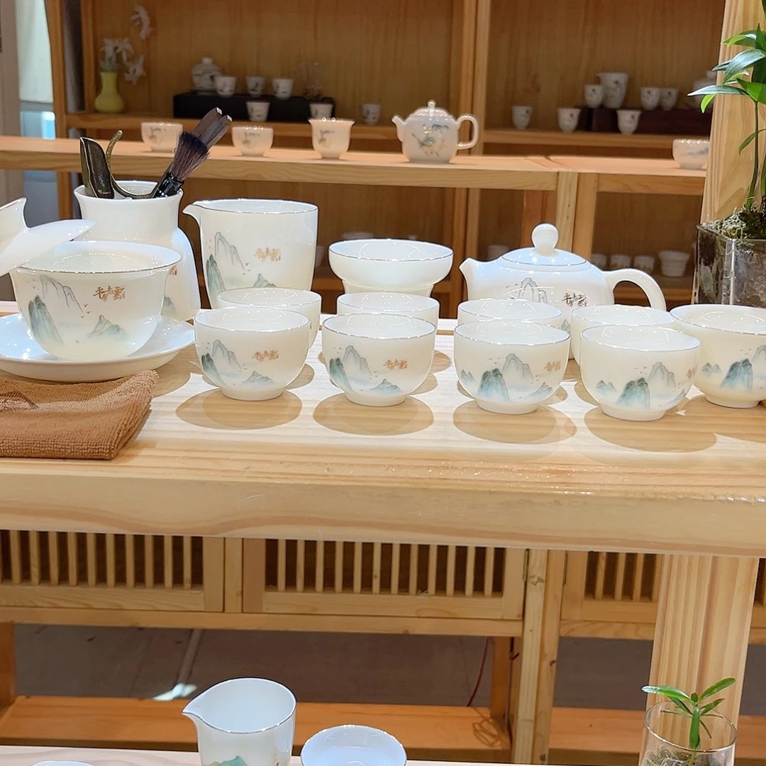 【御瓷斋】羊脂玉瓷茶具套装