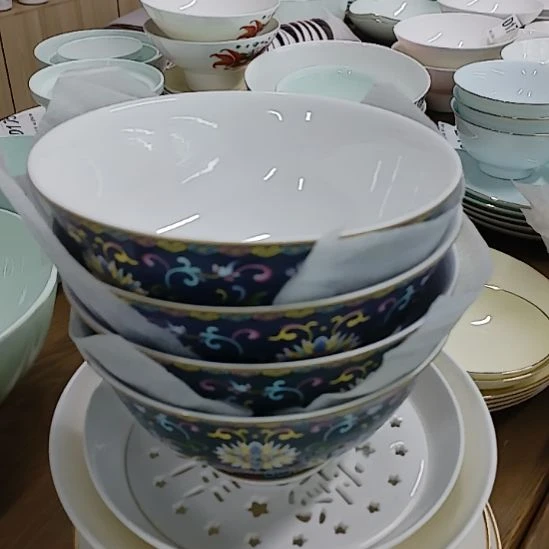 用***945%以上骨粉骨瓷珐琅彩蓝色绿色六寸各两个特价