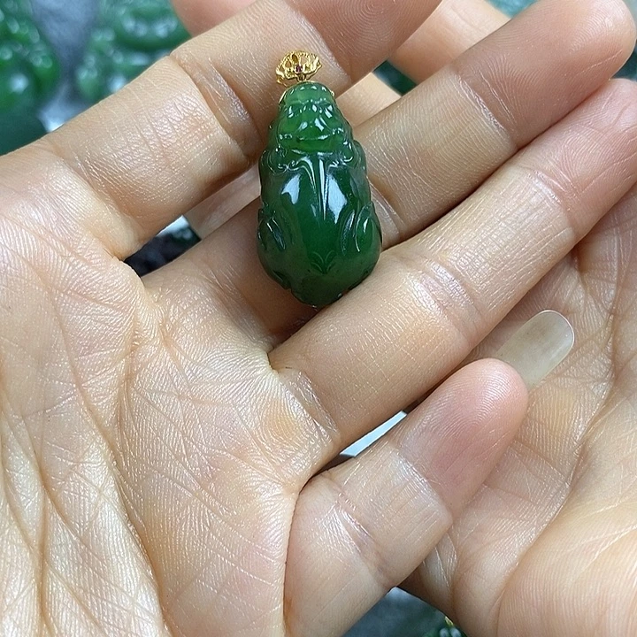 吊坠(不含链)未镶嵌和田玉（碧玉）