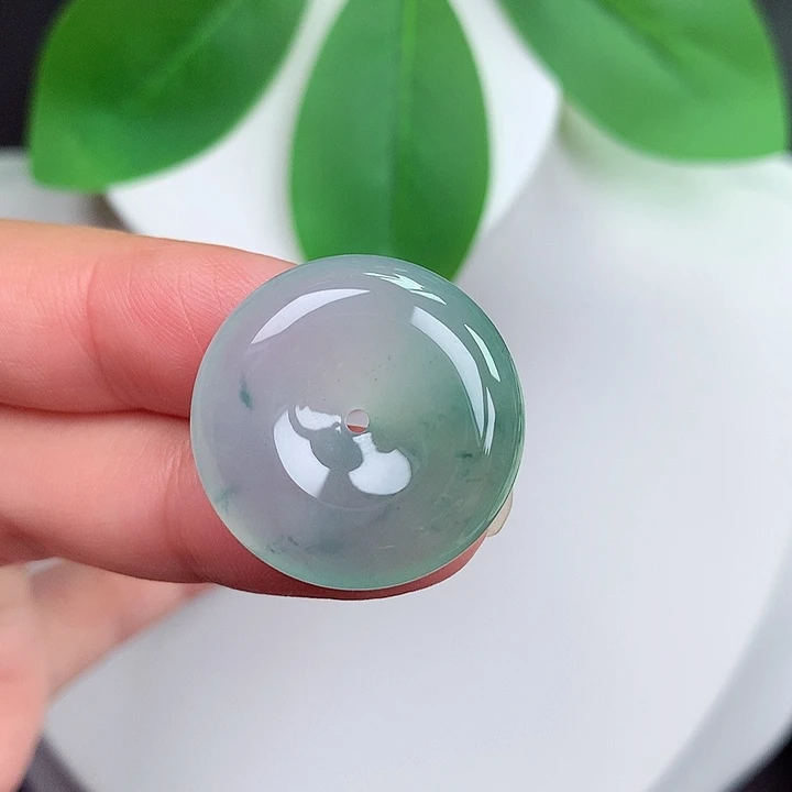 颈饰未镶嵌翡翠平安扣 22.8x6.3mm