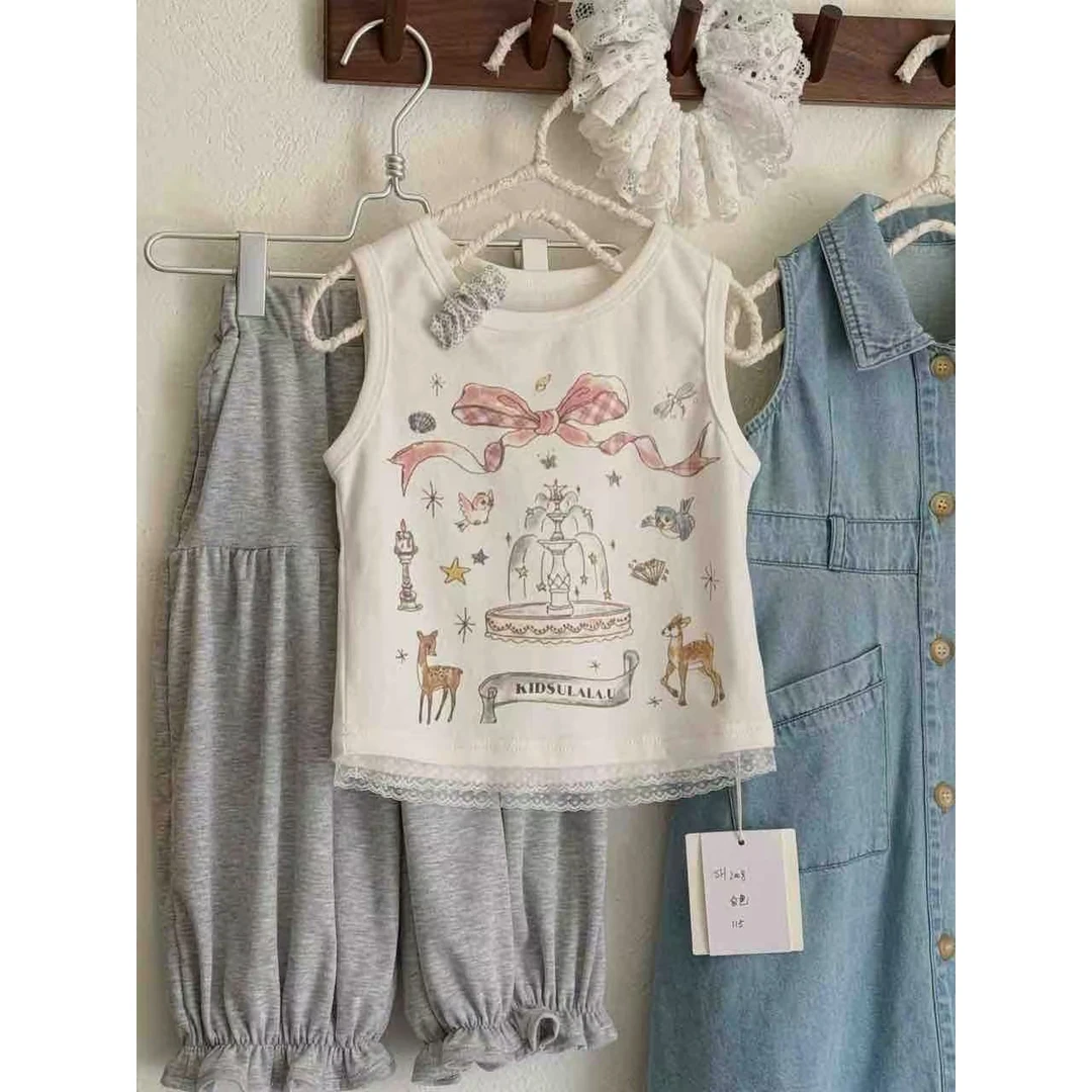 AC39~HJ·25夏~~蕾丝边背心T恤SH2008