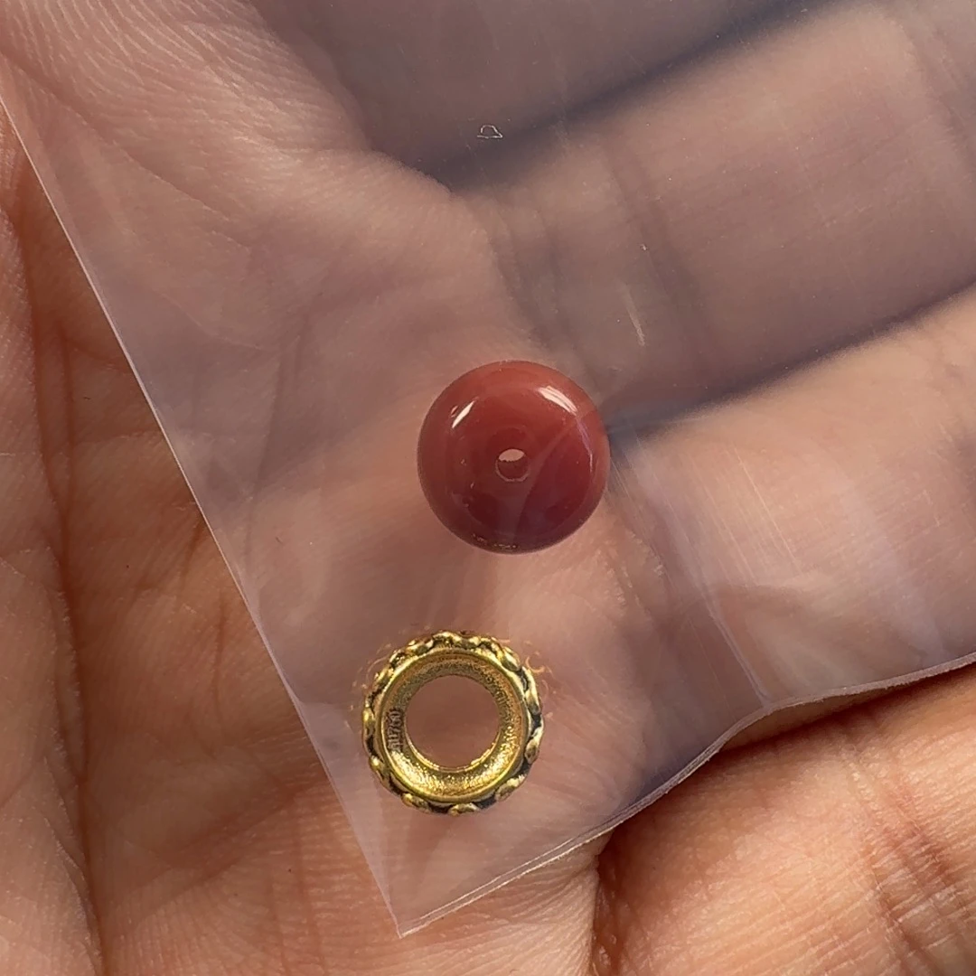 玛瑙/玉髓18K金镶嵌手链