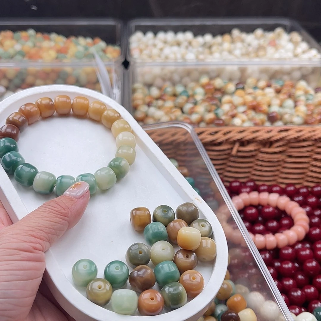 白玉菩提吊坠Q/12mm/50+10颗