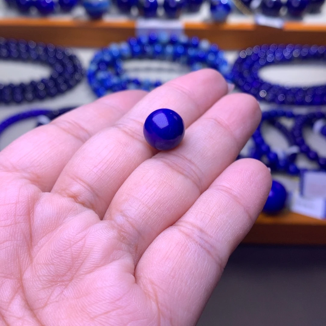 入***鱼青金石未镶嵌单珠10.8m