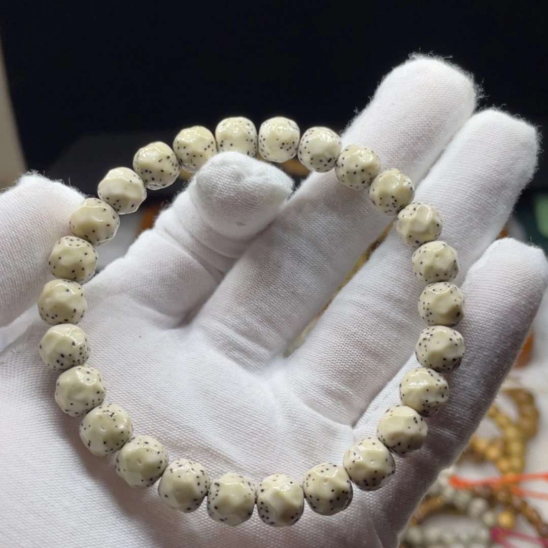 【闪购商品】手串星月菩提SS级98瓷白数星星精工