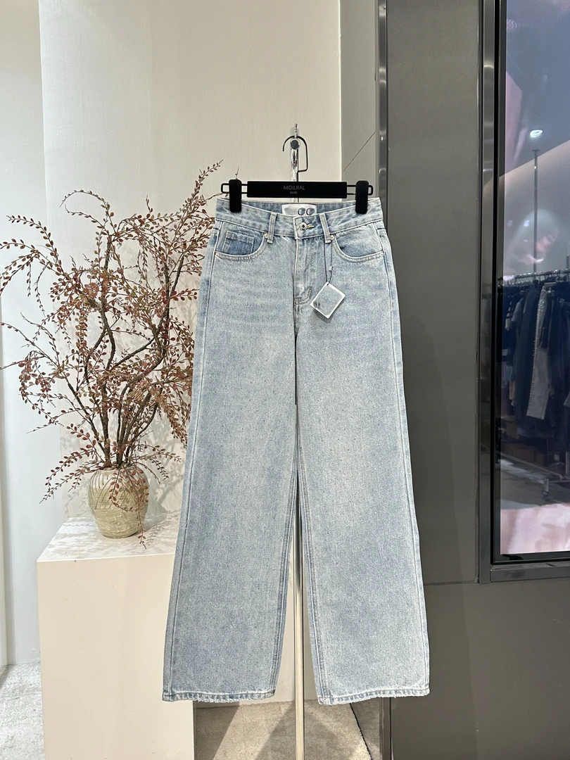 LT牛仔裤阔腿裤直筒百搭夏季破洞裤子短裤597