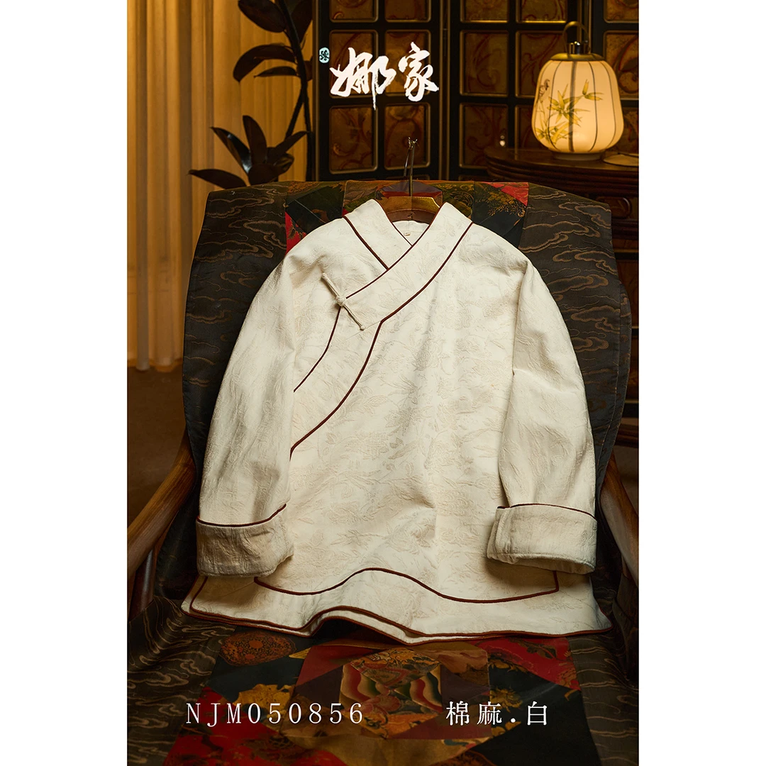 娜家棉麻交领姐姐服上衣NJM（050856）女士复古中国风