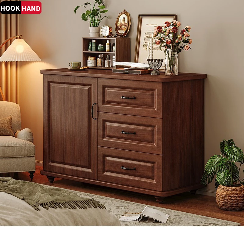 美式斗柜卧室收纳柜子靠墙五斗柜房间置物柜客厅复古储物柜五斗橱