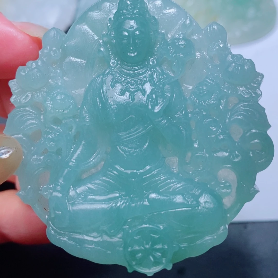 定制翡翠未镶嵌毛货翡翠挂件