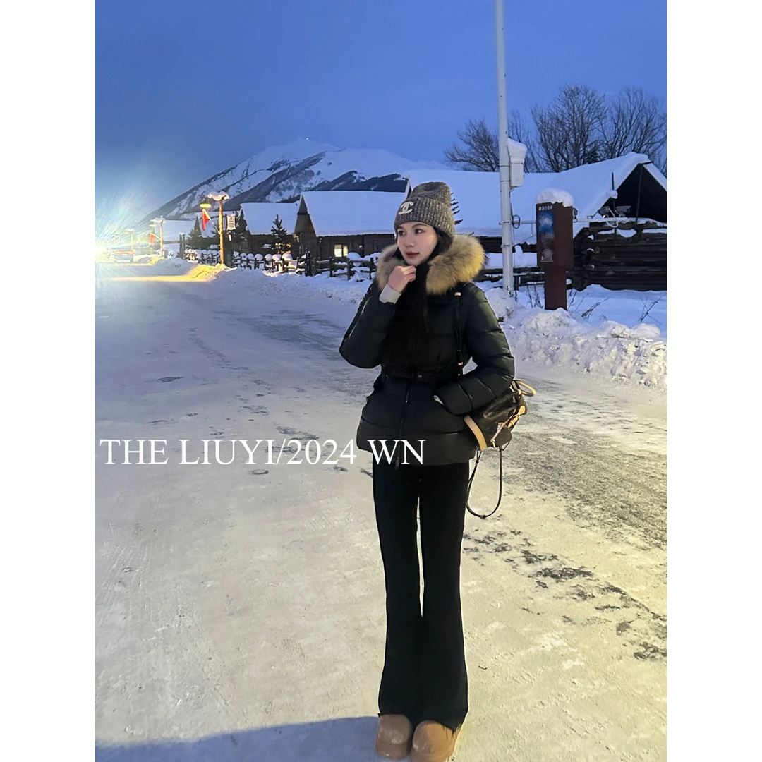 【LIUYI】北海道~冬季收腰90白鸭绒毛领羽绒服411151