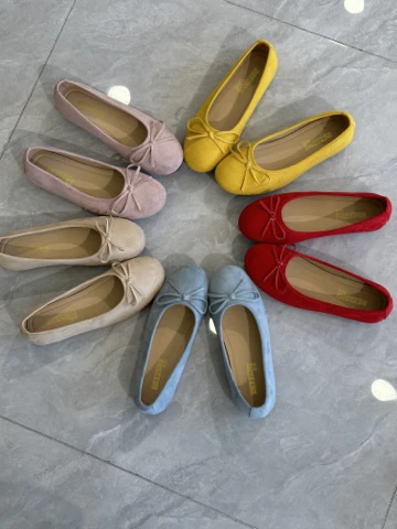 法式奶奶鞋时尚韩版低跟单鞋春季软底蝴蝶结法式红色芭蕾女鞋
