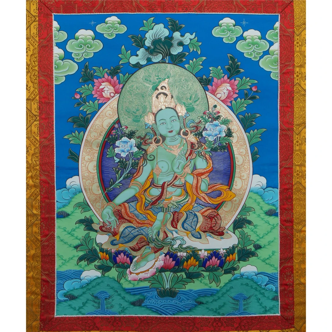 DY-B5387 绿度 唐卡  62*48cm