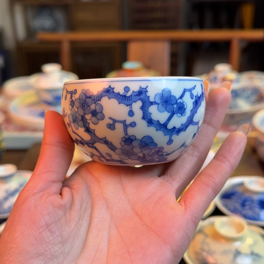 杯重工柴窑烧制梅花杯