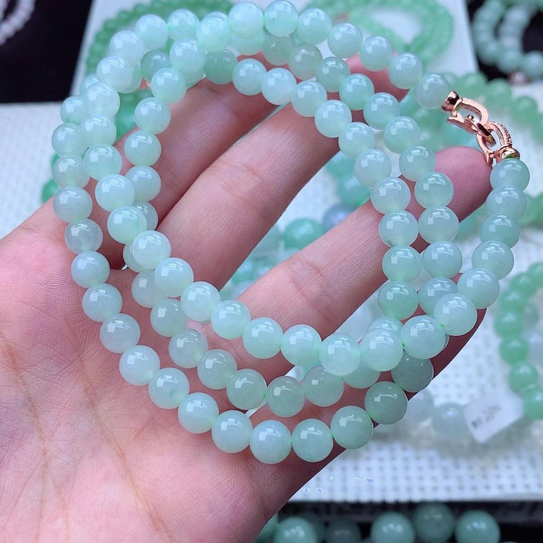 翡翠未镶嵌毛衣链