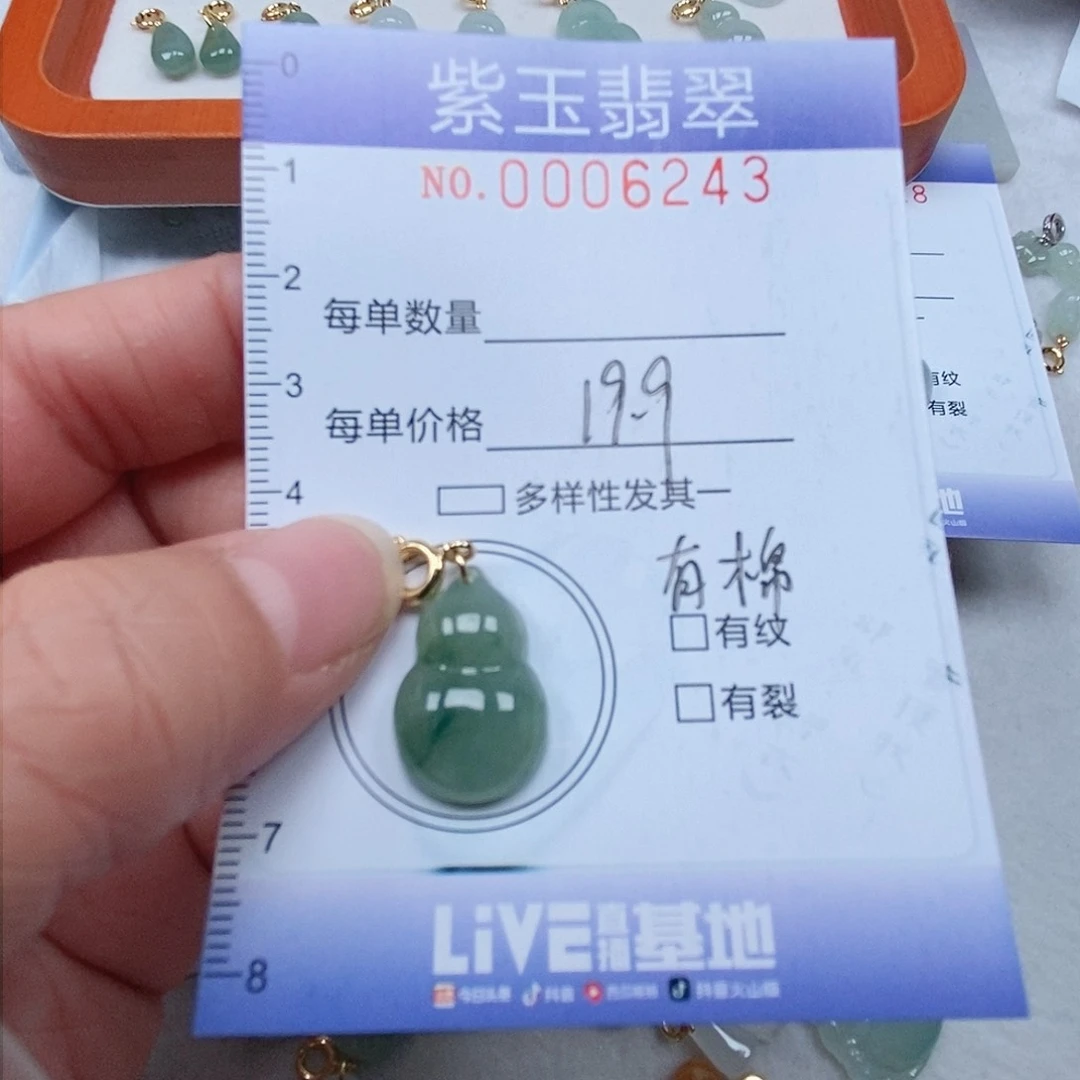颈饰未镶嵌翡翠冰透葫芦