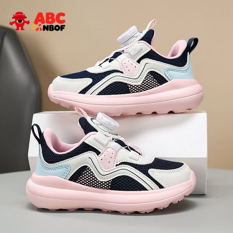 ABC NBOF童鞋女童运动鞋2025春秋新款女孩网面透气轻便跑步儿童鞋
