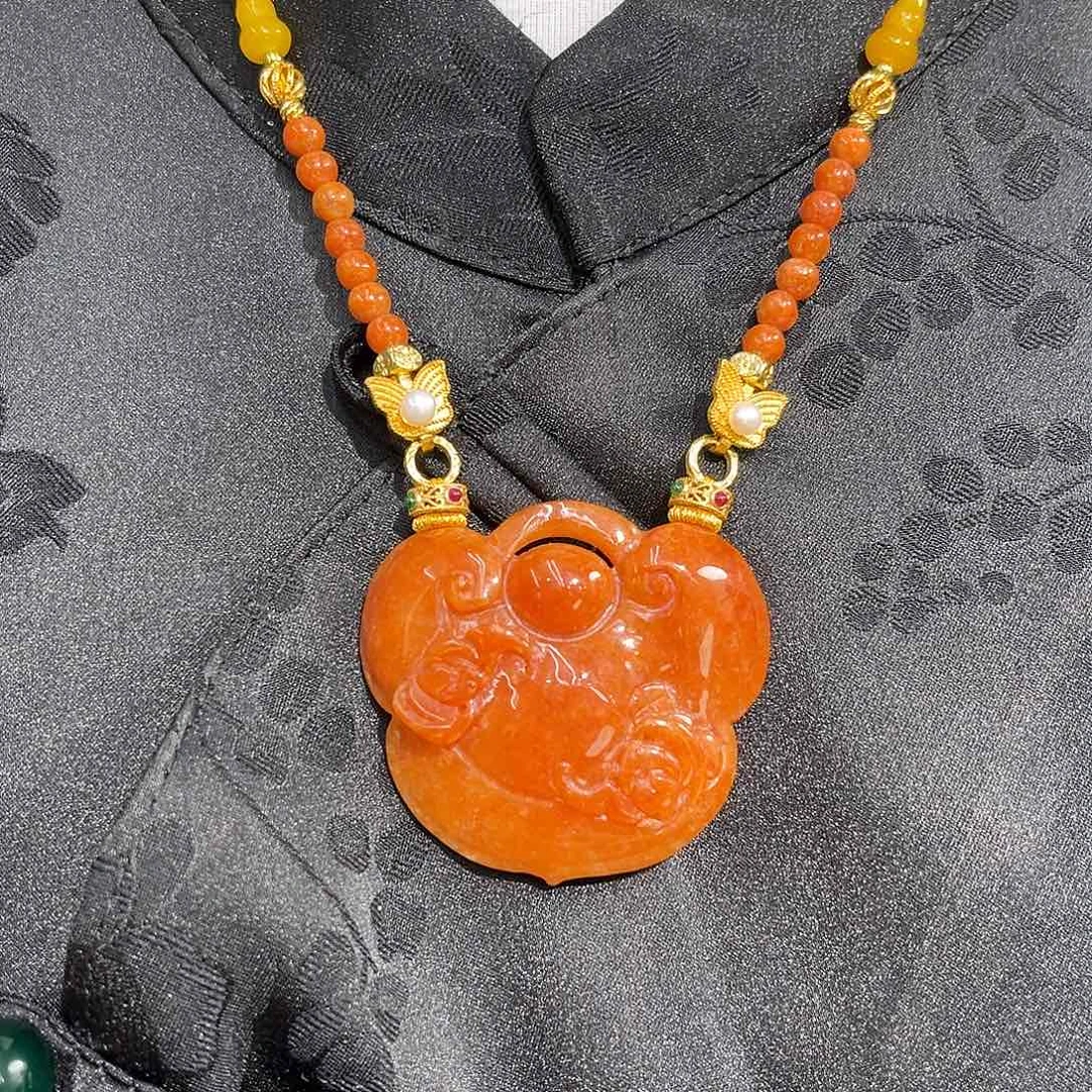 翡翠合金吊坠(赠链)国风