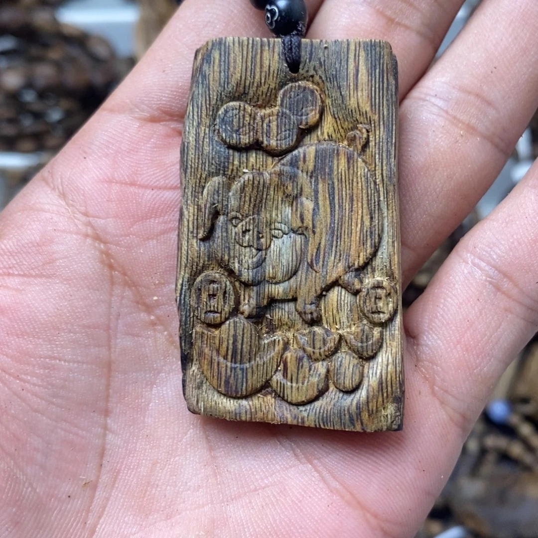 清***韵沉香碎屑沉香猪猪牌