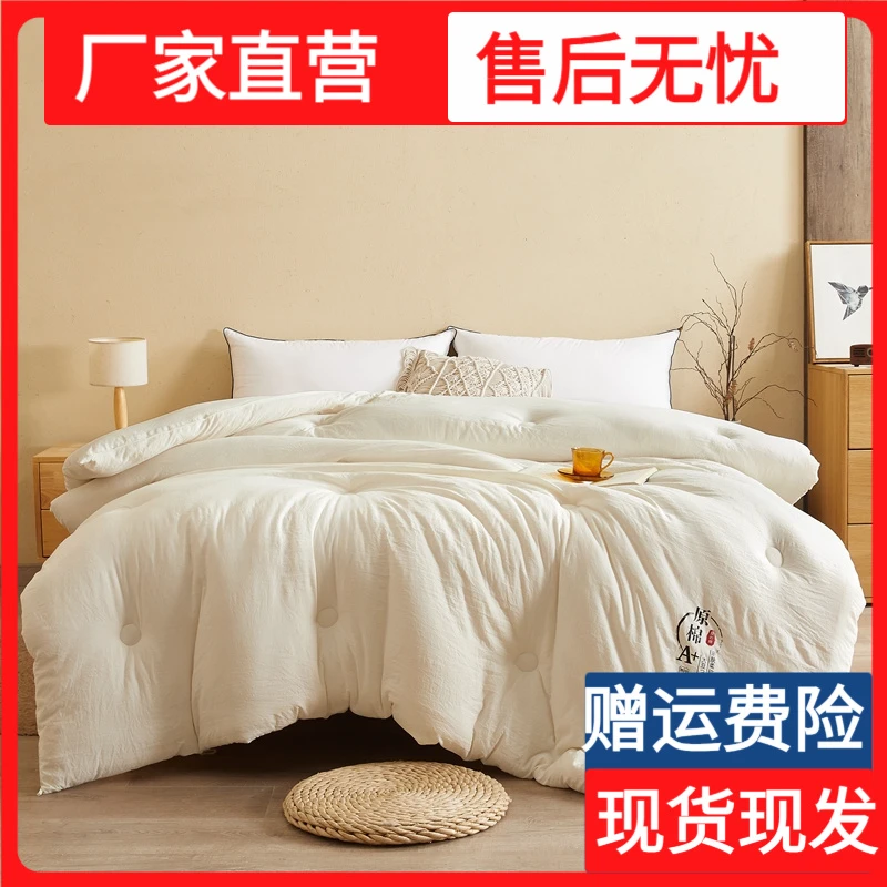 亲肤针织棉春秋被冬被加厚保暖冬季棉被单双人夏被宿舍被褥可水洗