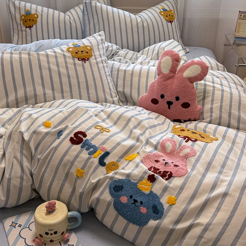 【朵罗塔】可爱宝贝床上四件套纯棉100%全棉2025新款被套床单床笠款