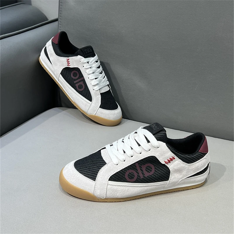 男鞋2025秋季新款拼色百搭低帮板鞋透气软底时尚男士运动休闲鞋男
