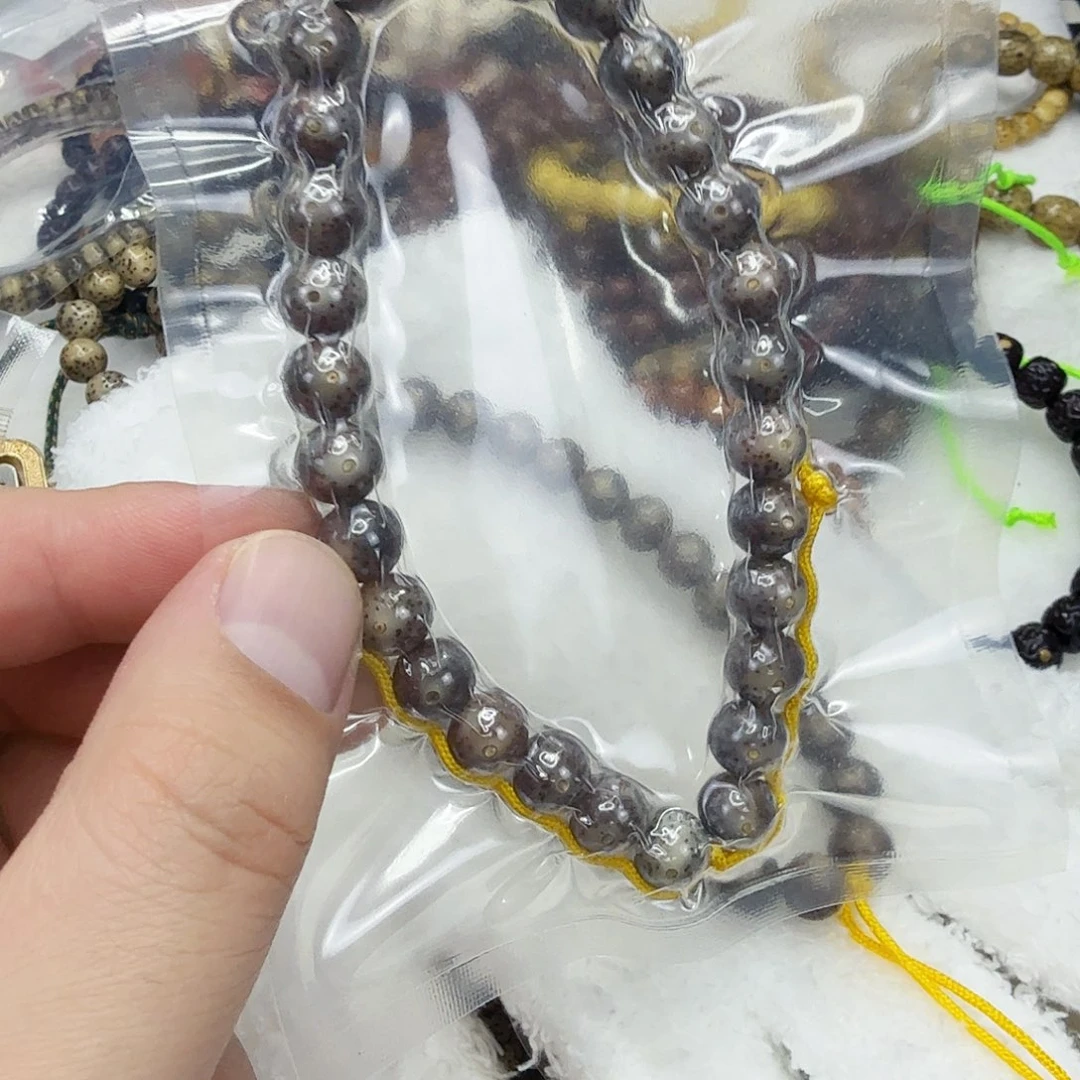 星月菩提手串23高端黑冰星月菩提0.9圆手持
