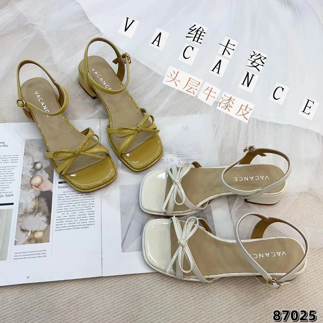 87025新款高品质头层牛皮内里全羊皮气质舒适减龄凉单鞋