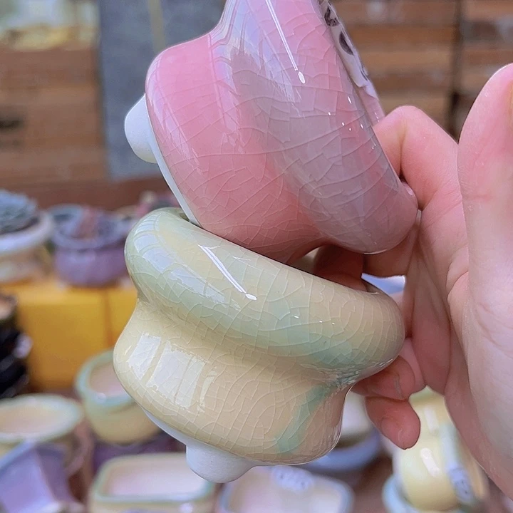 红陶陶瓷花盆当场满12包邮