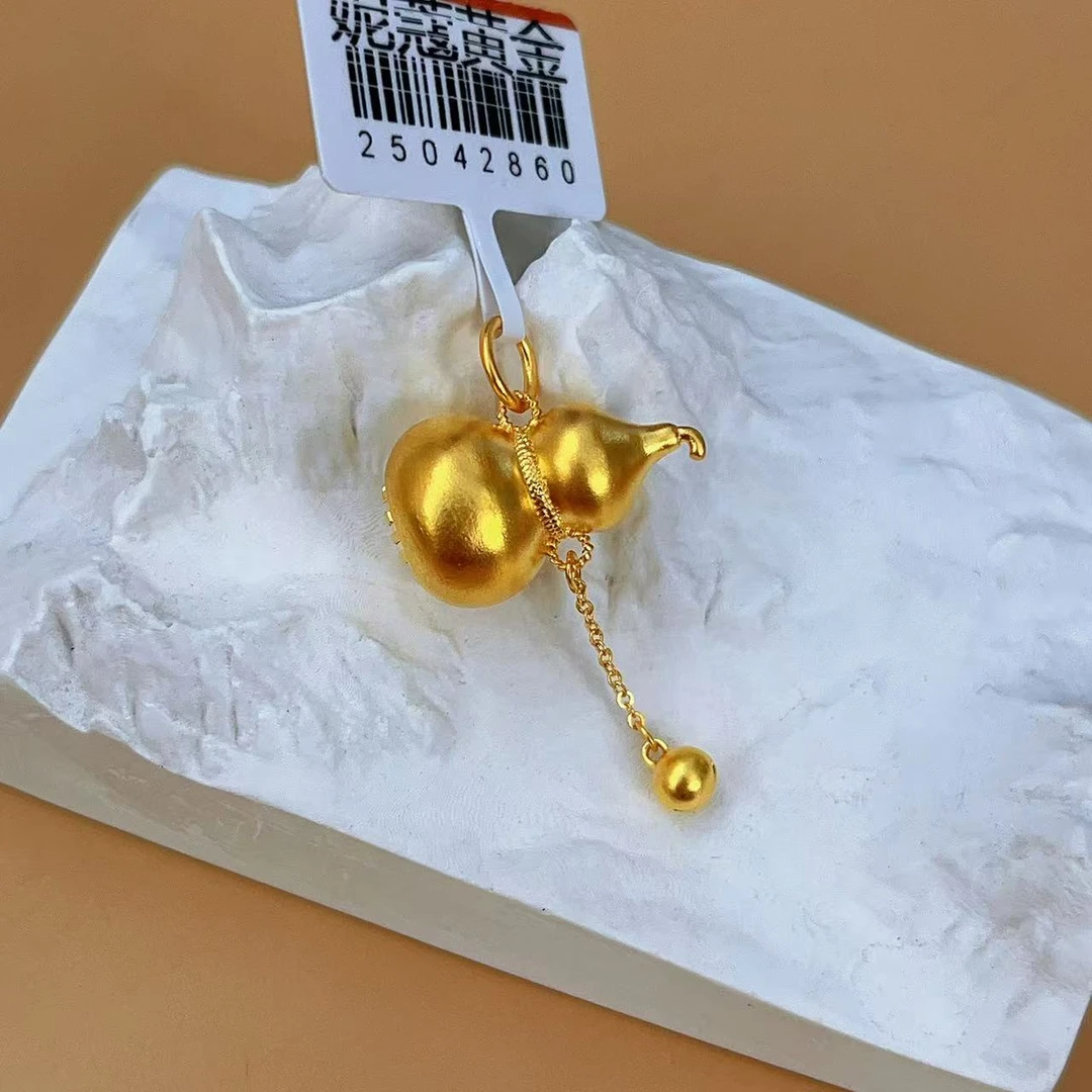 黄金 足金999 古法工艺 流苏葫芦吊坠 简约 单吊坠 黄金按克卖