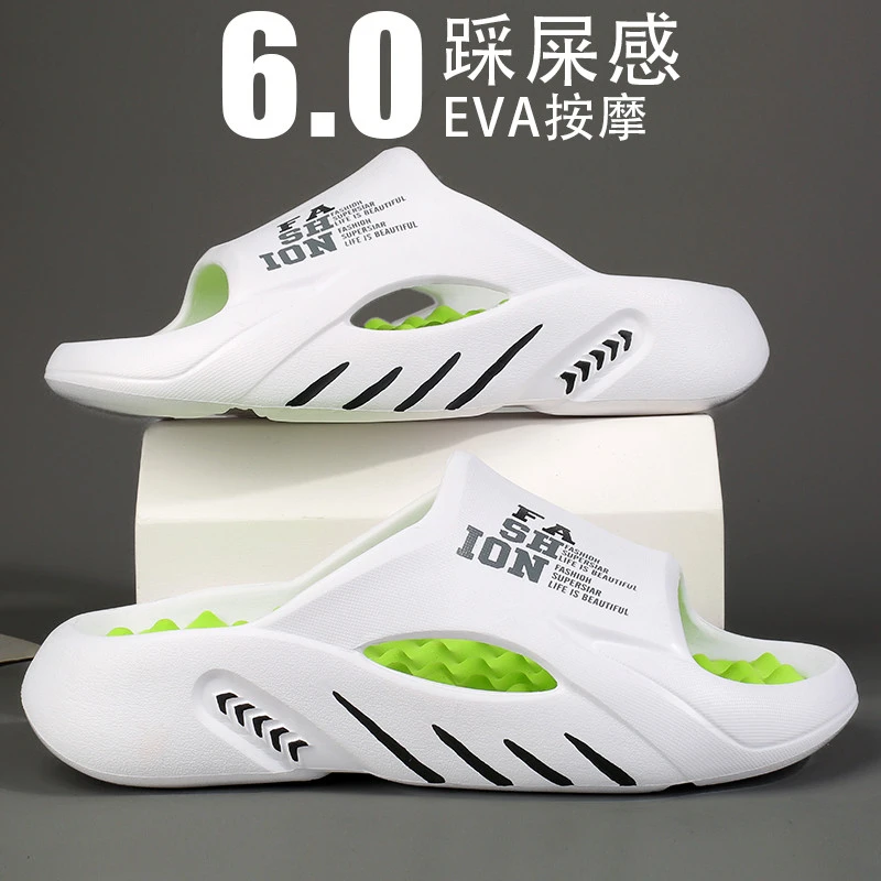 夏季椰子拖鞋男款潮牌外穿运动外出踩屎感超厚底美式篮球按摩增高