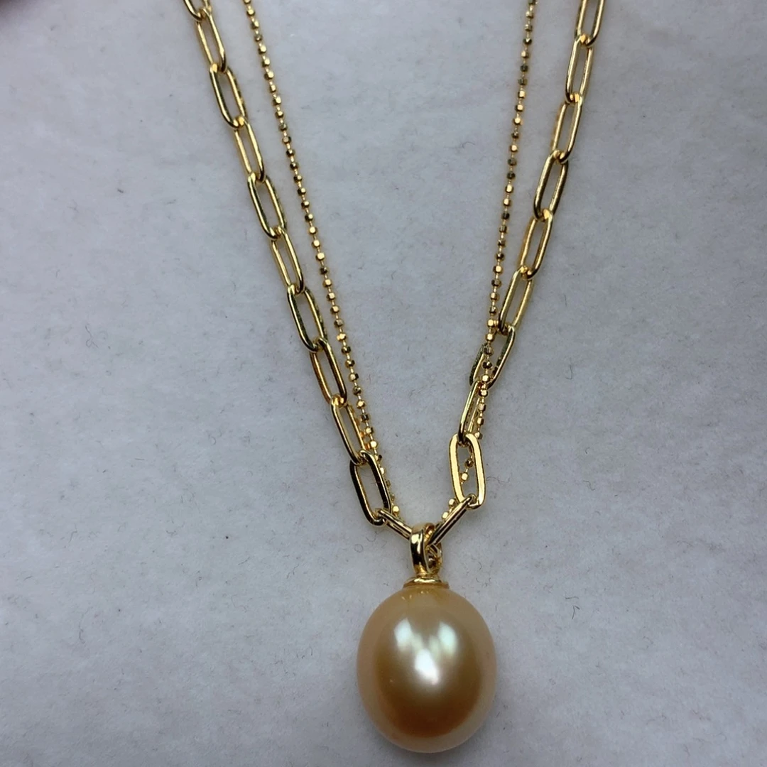 海水珍珠颈饰银S925镶嵌