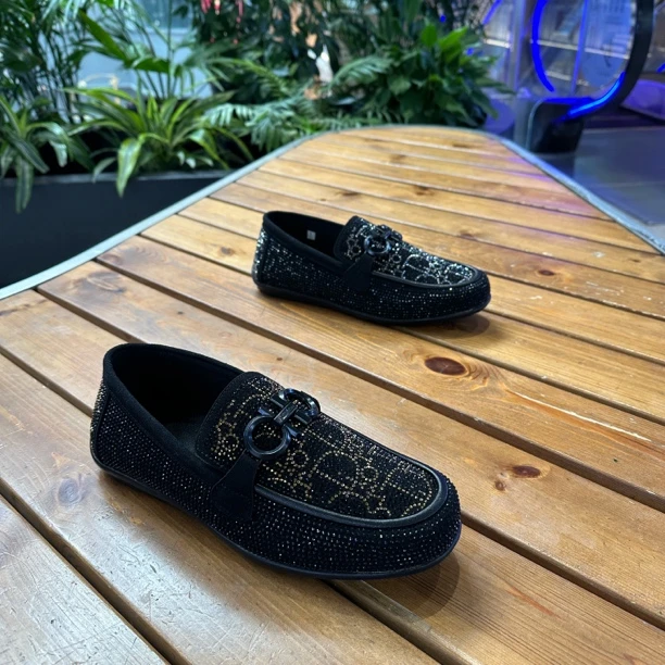 平跟休闲拼色一脚蹬豆豆鞋乐福鞋百搭男士休闲鞋平底单鞋软底