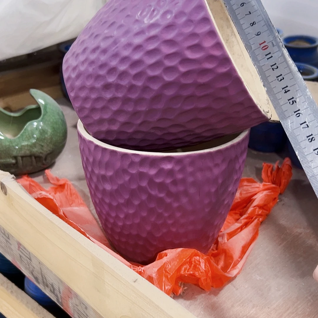 有孔外贸尾单陶瓷花盆凑单10米包邮