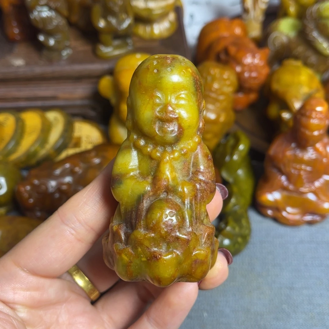 蛇纹石玉合金颈饰