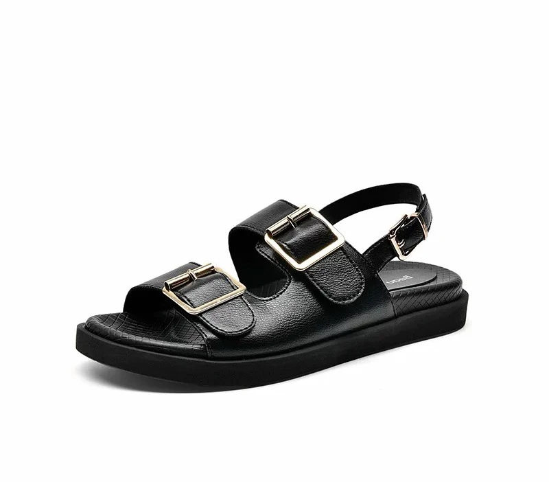 【BT】爆款机车风舒适休闲皮带扣凉鞋